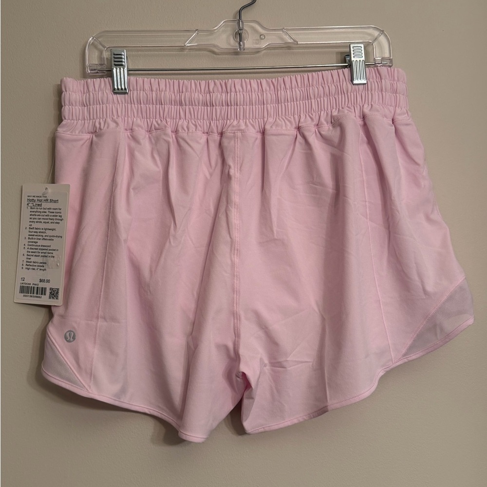 NWT Lululemon Hotty Hot HR Shorts 4” Inseam In Pink Organza - Picture 2 of 2